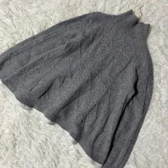 Mila Onen ハイネックニット グレー 0 ケーブル編み カジュアル