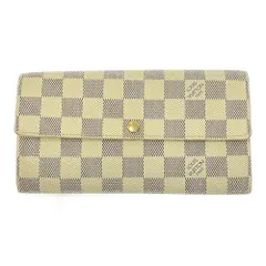 【中古】LOUIS VUITTON ルイ・ヴィトン N61735 ダミエアズール PVC ポルトフォイユ サラ 長財布 ホワイト 300981 長財布