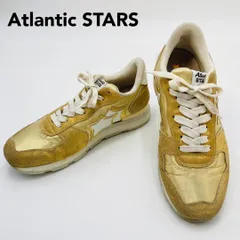 Atlantic STARS スニーカー ラメ スエード 化繊 43 ゴールド アトランティックスターズ メンズ 大きいサイズ hws01913