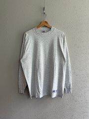 90's RUSSELL ATHLETIC USA製 ラッセルアスレチック モックネック ブランク ロングスリーブ Tシャツ グレー XL