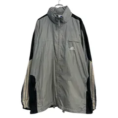 adidas ジャケット アディダス XL~ グレー ビッグサイズ フルジップ ライトアウター 古着卸 アメリカ仕入 a703-5291