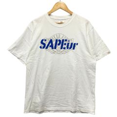 THE NETWORK BUSINESS SAPEur プリント 半袖Ｔシャツ コットン ホワイト サイズ L 正規品 / 51298