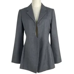 ヨウジヤマモト Yohji Yamamoto テーラードジャケット オープンフロント アウター テーラードジャケット ウール グレー レディース 【中古】のサムネイル