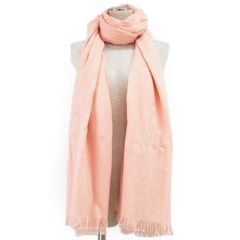 美品】Hermes エルメス ストール 大判 H ロゴ エンブレム フリンジ  