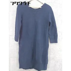 ◇ URBAN RESEARCH ROSSO アーバンリサーチ ロッソ 長袖 膝丈 トレーナーワンピース サイズFREE ネイビー レディース 【中古】 【1101200009363】のサムネイル