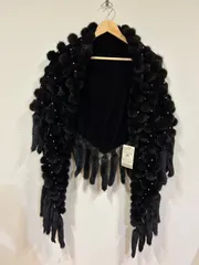 タグ付き❤【インベルナーレ】未使用 ミンク フォックス キャンディーストール テグス甲レース柄クルー 靴下（ソックス） | Doll Kiss