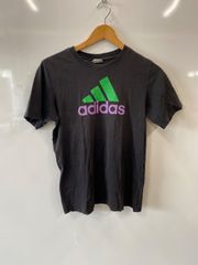 nw619⚫︎adidas⚫︎アディダス⚫︎ロゴ⚫︎カットソー⚫︎sizeサイズ表記なし⚫︎黒