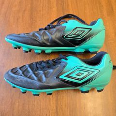 アンブロ　サッカーシューズ　人工皮革　ACRシーティーKTS HG　黒×緑　26.0 中古　箱なし