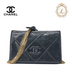 CHANEL シャネル ショルダーバッグ  トートバッグ　マトラッセ ココマーク プッシュロック 6連チェーンショルダー 黒 ゴールド金具　レディースバッグ　ブランド【中古】【送料無料】