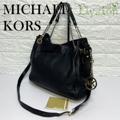 ★MICHAEL KORS★ マイケルコース 2wayバッグ ブラック 肩掛け ゴールドチェーンバッグ トートバッグ ショルダーバッグ 通勤 通学