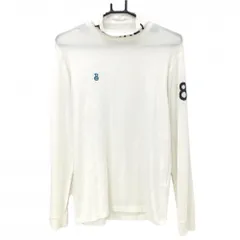 パーリーゲイツ 長袖ハイネックシャツ アイボリー×ネイビー ネックロゴ 微起毛  メンズ 4(M) ゴルフウェア PEARLY GATES