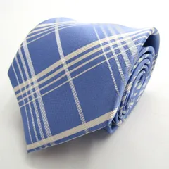 パーフェクトスーツ ブランド ネクタイ シルク 格子柄 ドット柄 チェック柄 PO メンズ ブルー P.S.FA 【中古】