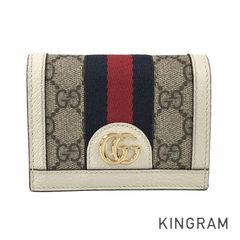 グッチ GUCCI オフィディア 523155 キャンバス 二つ折り財布 rkd【中古】