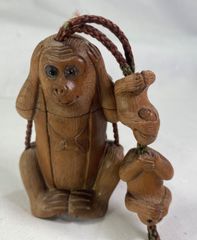 印籠 柘植 三猿 黄楊繊細彫刻 木製 - メルカリ