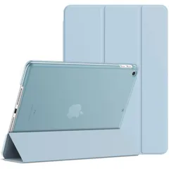 【新着商品】JEDirect iPad 9.7インチ (2018/2017，第6/5世代用) ケース PUレザー 三つ折スタンド オートスリープ機能 (ライトブルー)