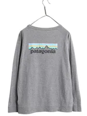 【お得なクーポン配布中!】 パタゴニア 両面 プリント 長袖 Tシャツ レディース S / 古着 19年製 Patagonia アウトドア ロンT ロングスリーブ ロゴT バックプリント 灰