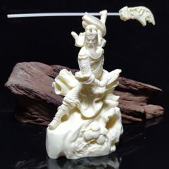 象牙調 彫刻 天球 多層球 - メルカリ