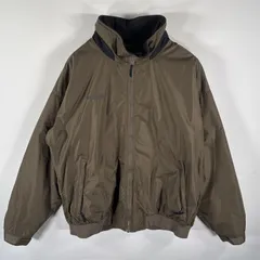 古着 コロンビア Columbia ナイロンジャケット フルジップ ワンポイントロゴ刺繍 裏地フリース 大きいサイズ XXL  ブラウン系 メンズ