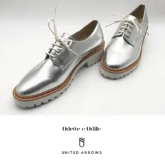 ODETTE E ODILE 未使用 オデット エ オディール united arrows ユナイテッドアローズ レースシューズ 厚底ソール シルバー レディース 美品 25のサムネイル
