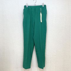 【美品】【新品タグ付き】【販売累計19.5万枚突破】 】リエディ Re:EDIT ★シンプルにキレイ見えラクして美脚スラックス★ カットツイルセンタープレスカラースラックス 【S】 グリーン 緑 【年間通して愛用できるストレートパンツ】 1383RE