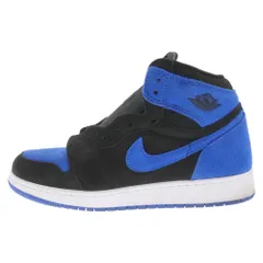 NIKE (ナイキ) AIR JORDAN 1 RETRO HIGH OG GS エアジョーダン1 レトロ オージー ガールズ ハイカットスニーカー ブラック/ブルー US7Y/25.0cm FD1437-042
