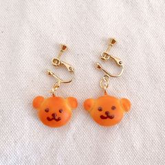 くまちゃんパン　イヤリング　ミニチュアパン