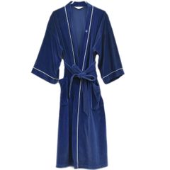 本物 クリスチャン ディオール Christian Dior 推定 ベロア ガウン バスローブ ルームウェア ONE SIZE ネイビー レディース 衣類 洋服 中古 【フォロー割】