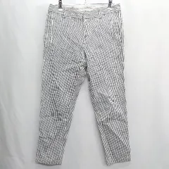 ◇ URBAN RESEARCH アーバンリサーチ ストライプ柄 テーパードパンツ サイズ40 グレー ホワイト レディース E  【1407180028067】