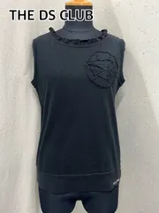 【お得】 か43　THE DS CLUB/drug store's/ドラッグストアーズ　タンクトップ　黒/ブラック　綿100%　刺繍　匿名配送