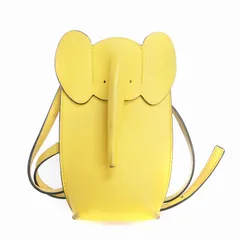 ロエベ LOEWE エレファント ポケット クラシックカーフ ショルダーバッグ クロスボディ ポーチ C623B02X10 黄 イエロー 鞄 ☆AA★のサムネイル