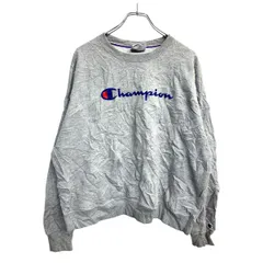 Champion ロゴ プリントスウェット トレーナー XLサイズ チャンピオン グレー 古着卸 アメリカ仕入 t2411-3076