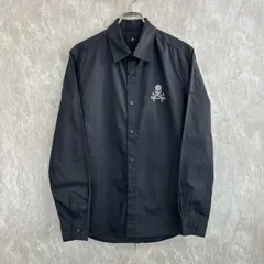 A・S・M　エイエスエム　ドクロ　バックプリント ブラック　黒 L 長袖シャツ
