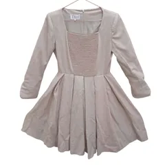 X09232 ワンピース・ドレス ディオール Dior レディース ミディアム ワンピース ベージュ お出掛け パーティ 四季兼用 Mサイズ