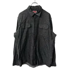 Wrangler 長袖 無地シャツ L ダークグレー ラングラー シンプル 長袖シャツ トップス 古着卸 アメリカ仕入 a709-6259