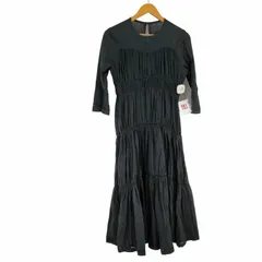 l'or Crepe Tiered Dress black かじまり