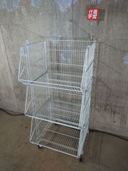 中古 什器 中古什器 ジャンブルバスケット　ネット什器  エヌアイツール 什器 ストアエキスプレス 陳列 ディスプレイ コンビニ  什器デポ