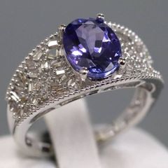 Pt900オレンジサファイアダイヤモンドリング S0.682 D0.31 9.2g #10.5  