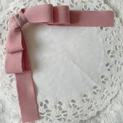 ❤️300 ベロアドロップリボンポニーフック❤️ピンク