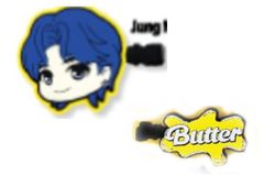 [무료 배송] [TinyTAN] [타이니 탄] 고무 앞머리 클립 [Jung Kook] [정국] [국] [Butter] [BTS] [방탄 소년단] [방탄] [army] [한국] [헤어 핀] [머리] [헤어 액세서리] [2 개 포함] [2 개 세트] [잡화]