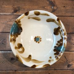やちむん　上江洲 茂生　唐草8寸皿 古作