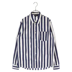 A.P.C (アーペーセー) フロントポケット ボックスシルエット ストライプ長袖シャツ ホワイト/ブルー 24223-1-72751のサムネイル