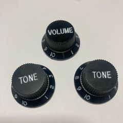 ミリサイズ ストラト用ノブ 黒 セット