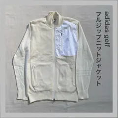 adidasGolf　アディダスゴルフ　adidas　アディダス　GOLF　ゴルフ　フルジップ　ニットジャケット　ニット　セーター　ゴルフウェア　メンズ　M