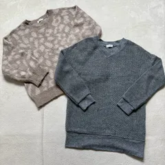 【2点セット】【まとめ売り】LEPSIM レプシィム レディース  フリーサイズ 長袖 ニット トップス Vネック シンプル 大人 かわいい