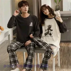 ペア パジャマ カップル ペア ルームウェア 夏 パジャマ 上下 セット 長袖 秋 お揃い 結婚祝い プレゼント ギフト ペアルック