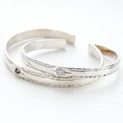 ペアバングル メンズ レディース シルバー925 スターリングシルバー シルバー ブレスレット ジルコニア アラベスク柄 ダマスク柄 インディアンジュエリー ハワイアンジュエリー 定番 シンプル カジュアル モード 重ね付け プレゼント ギフト 送料無料 秋冬