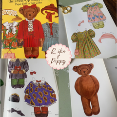 海外 ペーパードール絵本 ヴィンテージ テディベア 着せ替え 『Daisy the Dress-up Teddy Bear Paper Doll in Full Color』