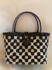 プラかごバッグ Sサイズ 黒と白④