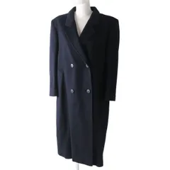 極美品◎イタリア製 HERNO ヘルノ レディース ヴィンテージ カシミア100％ 超ロングコート ブラック 裏シルク100％ スカーフ柄 約Lサイズのサムネイル