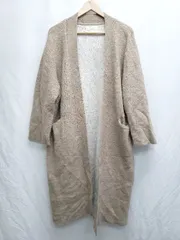 ◇ ⊇ Ungrid アングリッド ロング 長袖 ニット コート サイズF ベージュ系 レディース P  【1409090040528】